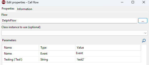 Parameter default value