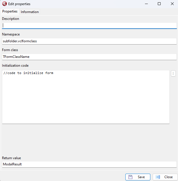 OpenModalForm